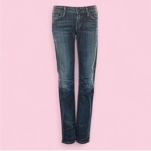 Citizens Of Humanity Ava straight leg low rise skinny jean Dark Wash Denim